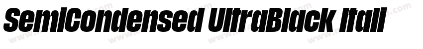 SemiCondensed UltraBlack Italic字体转换